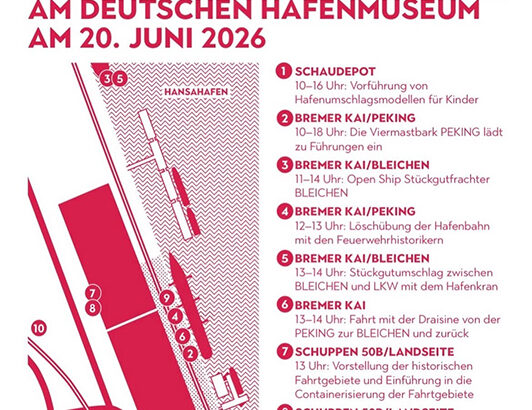20. Juni 2026 ab 10:00 Uhr Historischer Güterumschlag am Bremer Kai!