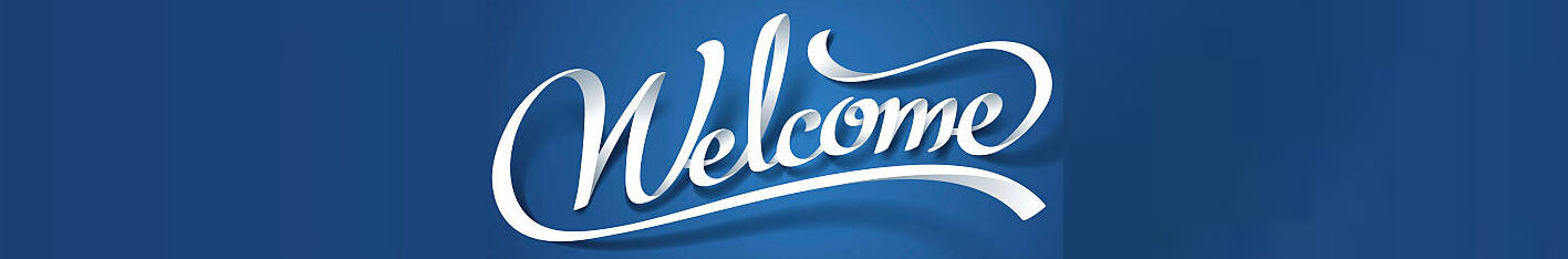 Paper art of Welcome calligraphy hand lettering, vector art and illustration.